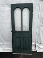 Vtg. Paneled & Glass Door