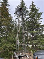 20 Foot Windmill Tower w/Satellite Dish Needs Bear