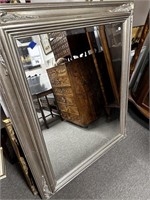 Large mirror in ornate frame, 39" x 50" tall