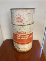 AMOCO METAL BARREL SEE PHOTOS