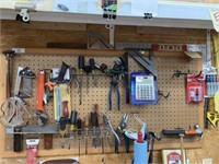 Contents of Misc. Tools on Peg Board