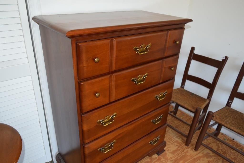 Full Size Bed w/ Dresser & Wardrobe, Solid Cherry