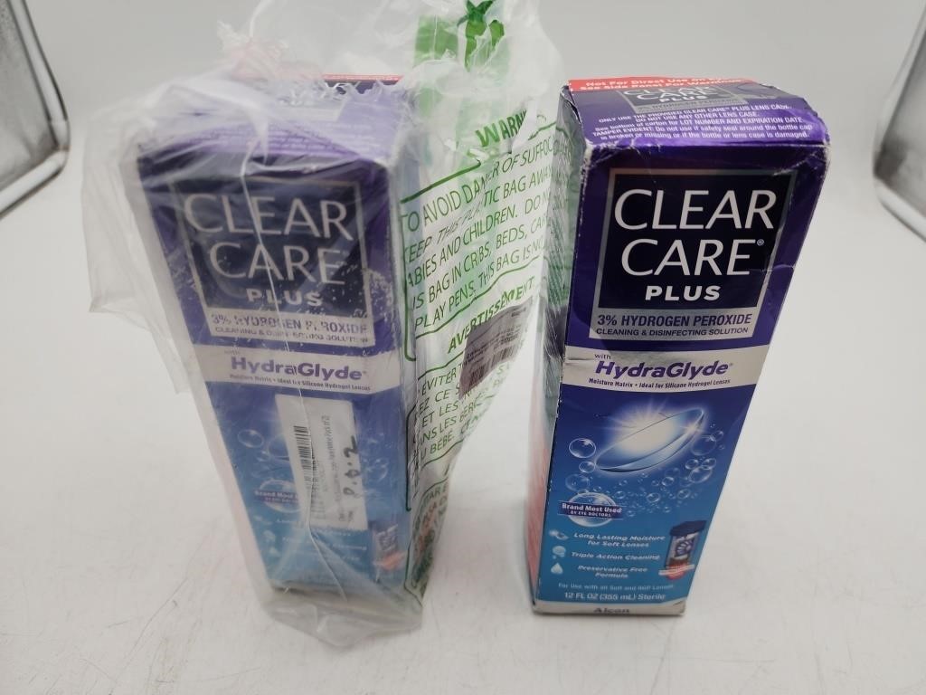 NEW 2 Clear Care Plus Contact Lens Solution