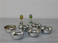 Mixed Lot, 2 Bells And 6 Condiment Dishes