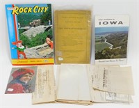 Vintage Paperwork including Rock City Book, Iowa