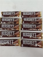 10 Hershey's full size chocolate bars w/ almonds