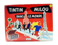 Hergé. Jeu de société Tintin dans le monde. 1960