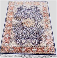 HAND KNOTTED BLUE KASHAN PERSIAN RUG