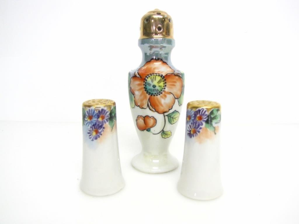 HANDPAINTED PORCELAIN CONDIMENT SHAKERS