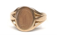 Antique 10K Yellow Gold Signet Ring (Sz 13.25)