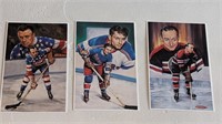3 1992 Legends of Hockey Cards #27 28 38