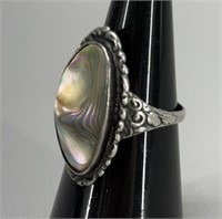 Sterling Silver Mother of Pearl ring size 6.5