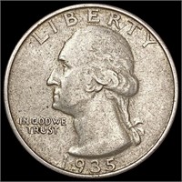 1935-D Washington Silver Quarter CLOSELY