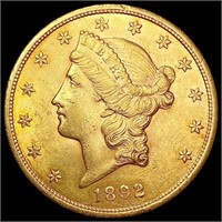 1892-S $20 Gold Double Eagle UNCIRCULATED