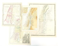 (4) Maps of Palestine 19th c.
