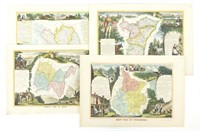 (4) French Department Maps c. 1840