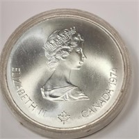 Silver Montreal Olympiade 5 Dollars Coin  Coin