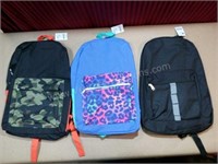 (3)Asst. One Size Backpacks