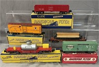 5 American Flyer Freight Cars, 4 Boxed