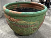 Painted Redware Planter.