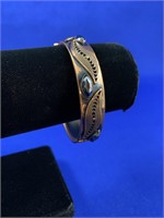Retro Jewelled Copper Bracelet