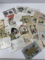 Collection of 25 vintage Christmas postcards