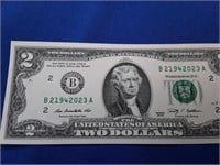 Uncirculated Two Dollar Bill