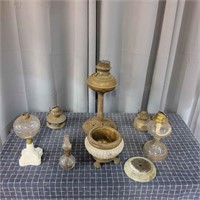 R2 8Pc Oil lamps Glass / Brass RAYO