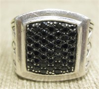 Large Abstract Sterling Silver Size 101/2 Ring