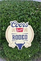 Coors Banquet Promotional Rodeo Metal Sign