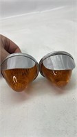 Orange glass car lights