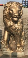 Outdoor Concrete Lion yard decor 23in x 11in