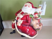 Santa Clause Cookie Jar 13" T