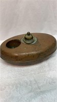 Antique copper bed warming pan