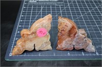 2, Pink Crazy Lace Agate Fairies, Indonesia, 7oz