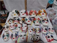 Assortment of 10+ Ceramic Masquerade Masks