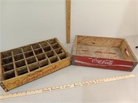 Glass bottle wood crates