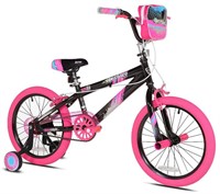 Kent 18" Sparkles Girl's Bike | Black/Pink