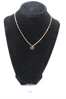 Goldtone choker with butterfly