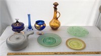 Lot of vintage collectible glass and pottery