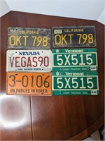 Various states licence plate lot