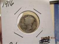 1916 Mercury Dime