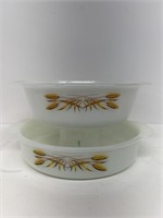 Fire king wheat pattern casserole dishes