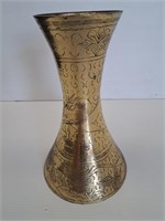 CHINESE BRASS VASE WITH A DRAGON