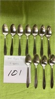 11 Vintage 1847 Rogers Bros Silverware Tea Spoons