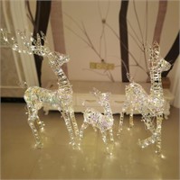 3 Piece Christmas Reindeer Large Lighted Set Indoo
