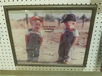 FRAMED TWO FARMER BOYS