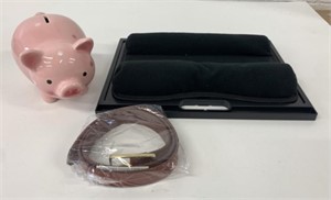 Piggy Bank, Laptop Pad & Belt