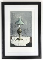 Yosl Bergner - "Oil Lamp" Signed Lithograph