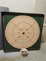 Crokinole board and pieces, Has multiple games on